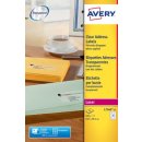 Avery L7560-25 adresetiketten ft 63,5 x 38,1 mm (b x h), 525 etiketten, transparant