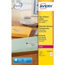 Avery transparante etiketten QuickPEEL ft 99,1 x 33,9 mm (b x h), 400 stuks, 16 per blad