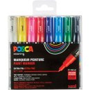 Posca paintmarker PC-1MC, set van 8 markers in geassorteerde basiskleuren