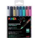 Uni POSCA paintmarker PC-1MC, 0,7 mm, etui met 8 stuks in...