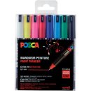 Uni-ball Paint Marker op waterbasis Posca PC-1MR, doos van 8 stuks in geassorteerde kleuren