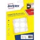 Avery PET30W ronde markeringsetiketten, diameter 30 mm,...