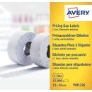 Avery PLR1226 etiketten voor prijstang afneembaar, ft 12...