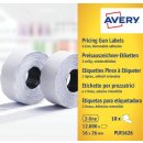 Avery PLR1626 etiketten voor prijstang non-permanent, ft...