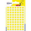 Avery PSA08J ronde markeringsetiketten, diameter 8 mm, blister van 490 stuks, geel