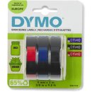 Dymo D3 tape 9 mm, geassorteerde kleuren, blister van 3 stuks