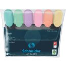 Schneider markeerstift Job 150, etui van 4 stuks in geassorteerde pastelkleuren
