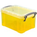 Really Useful Box 0,7 liter, transparant geel