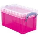 Really Useful Box opbergdoos 2,1 liter, transparant roze