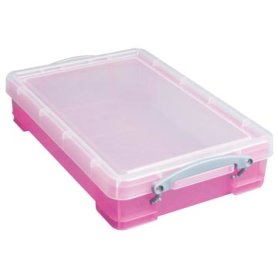 Really Useful Box opbergdoos 4 liter, transparant roze