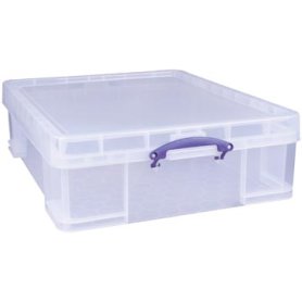 Really Useful Box 70 liter, transparant, per stuk verpakt in karton